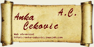 Anka Čeković vizit kartica